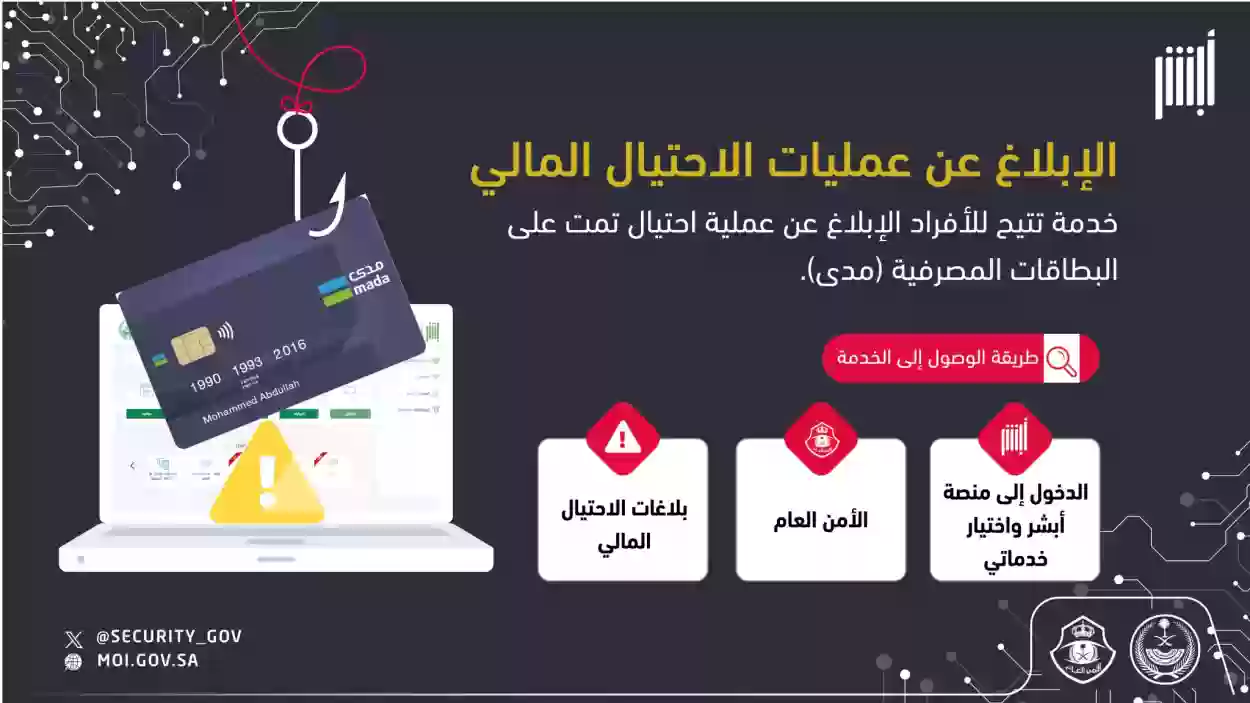 خدمة الإبلاغ عن عمليات الاحتيال المالي