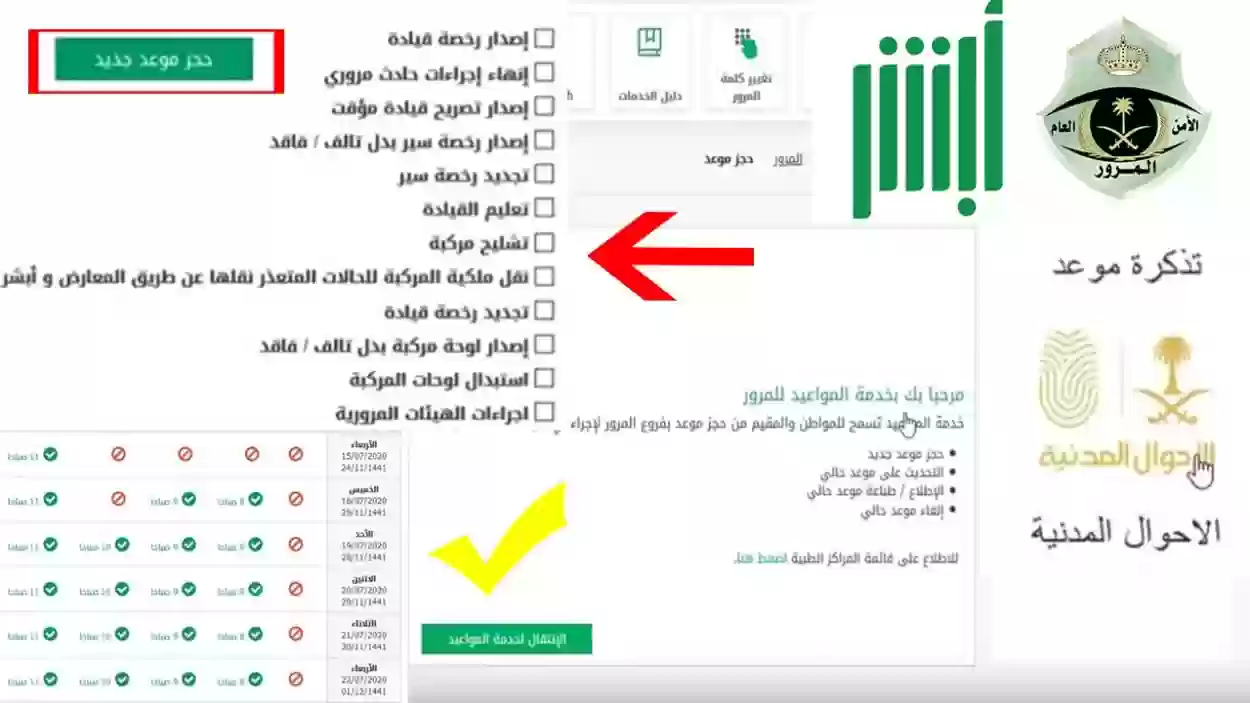 طريقة حجز موعد المرور عن طريق الجوال من خلال منصة أبشر