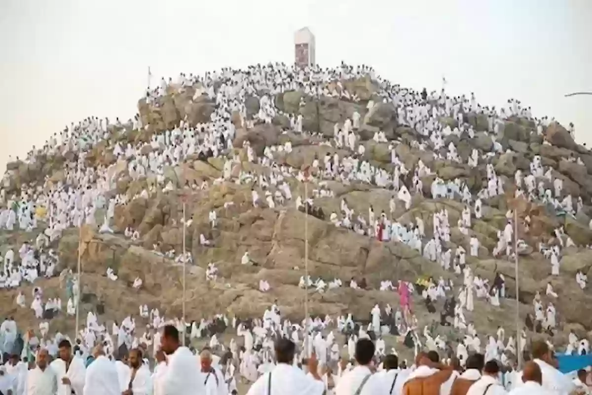  مصور ينقذ حاجة سقطت من جبل الرحمة